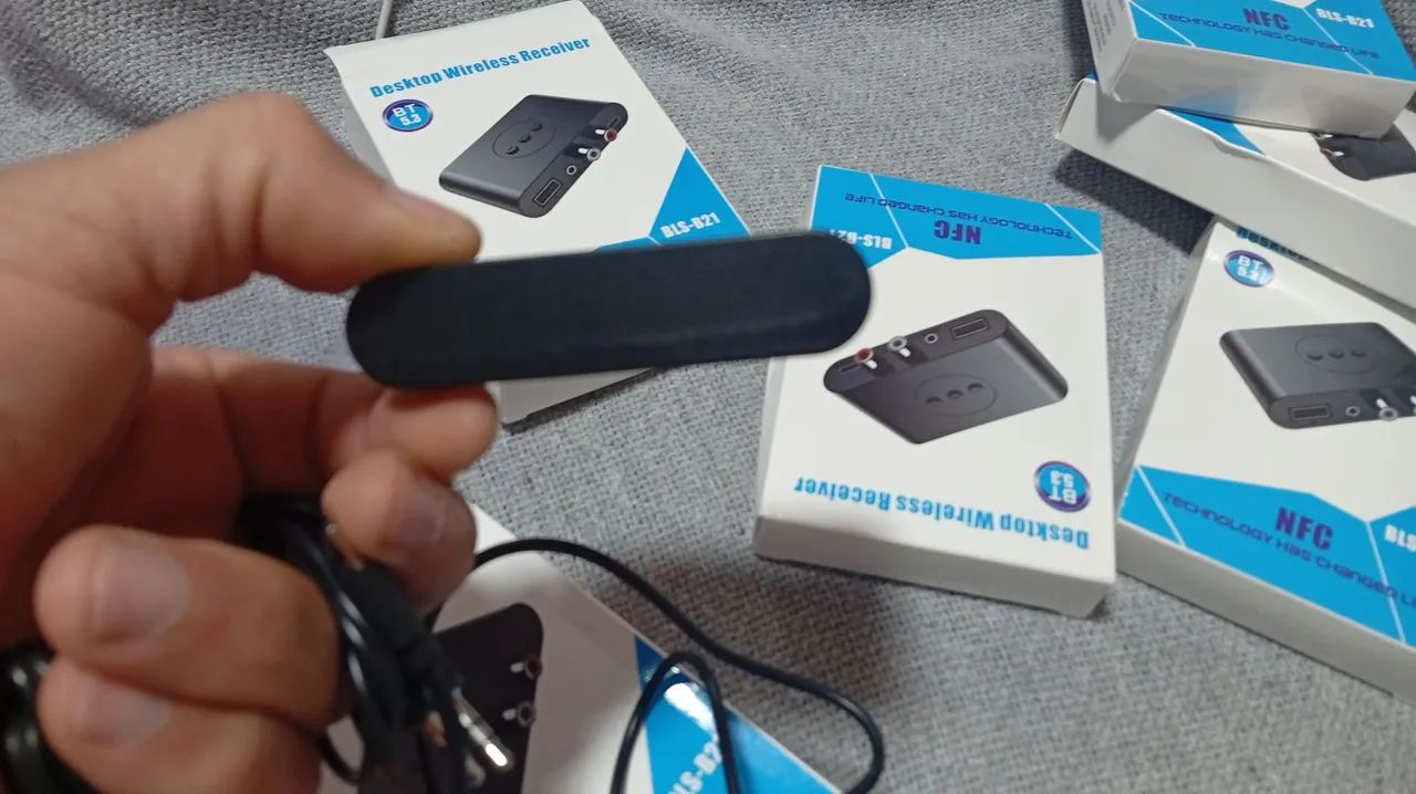 Kit bluetooth pra rádio antigo aparelho cabo P2 e RCA pega pendrive e bluetooth  - Foto 5
