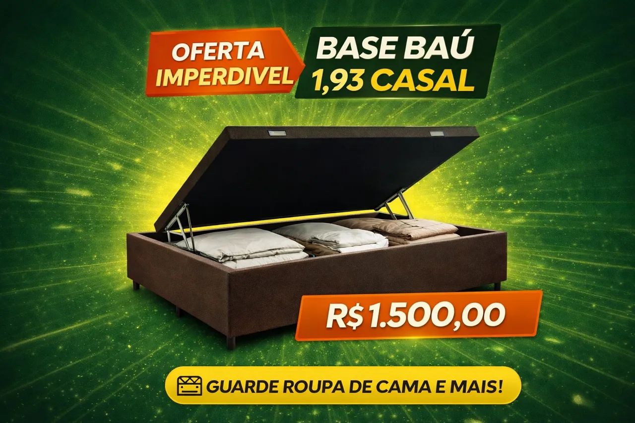 Base baú casal 1,93 - guarda roupa de cama + oferta imperdível