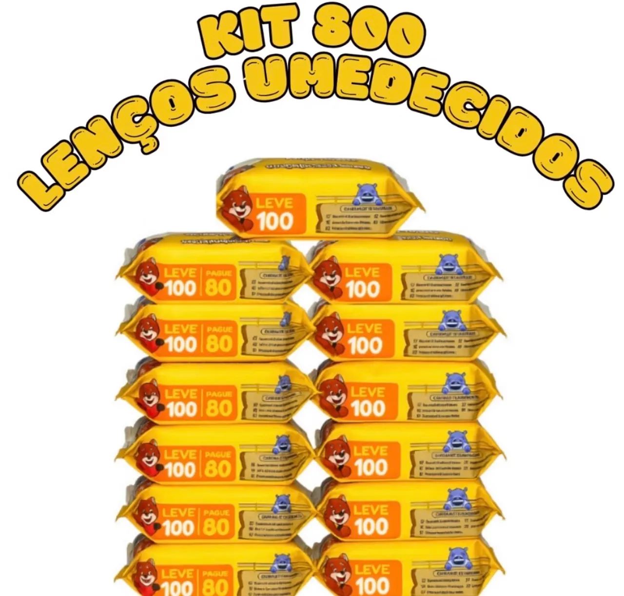 KIT 600 lenços umidecidos infantil 