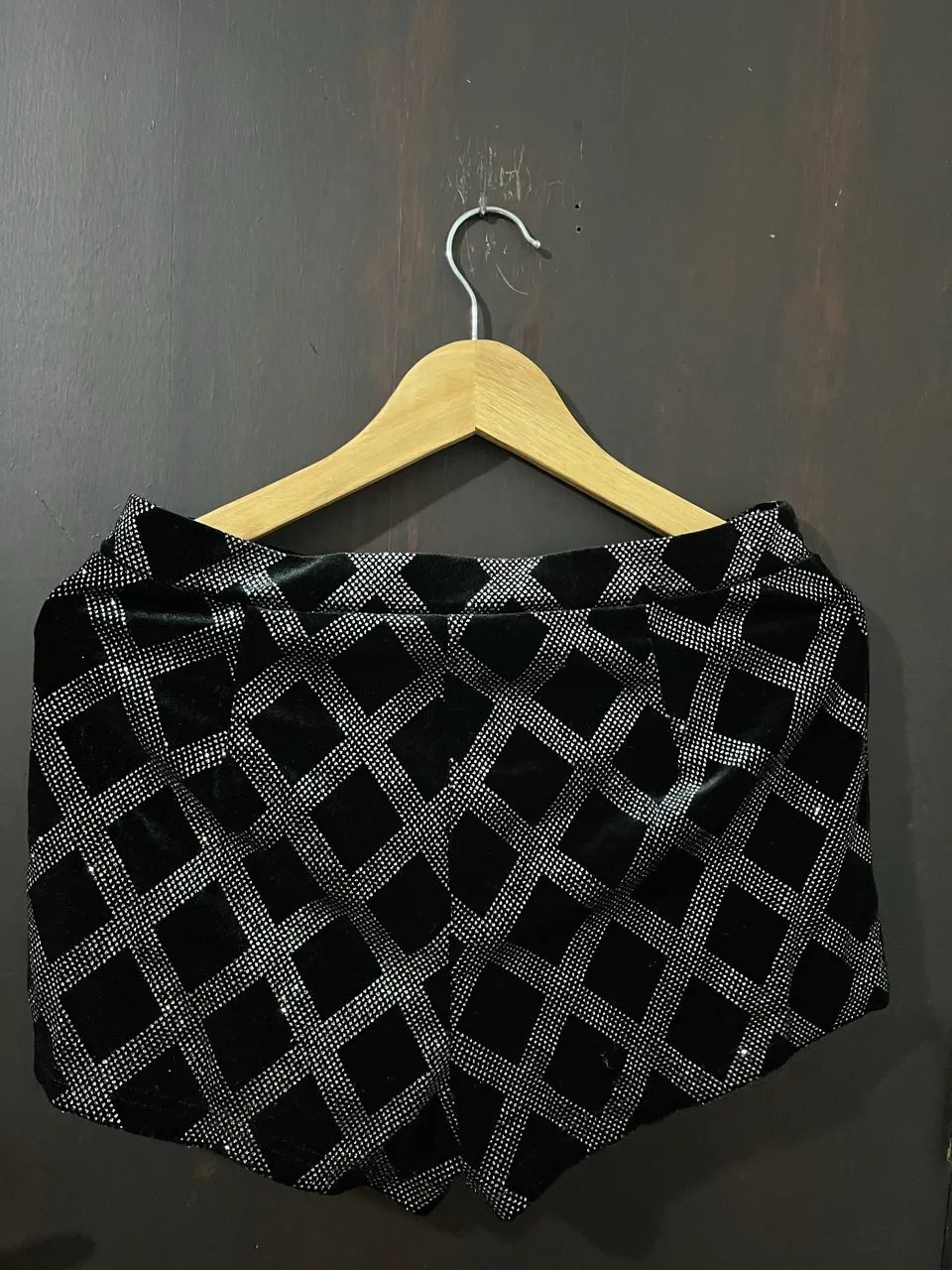Short preto com brilho Shein  - Foto 3