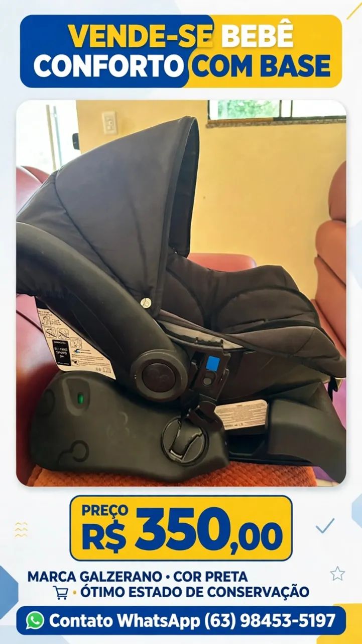 Vende-se bebê conforto com base