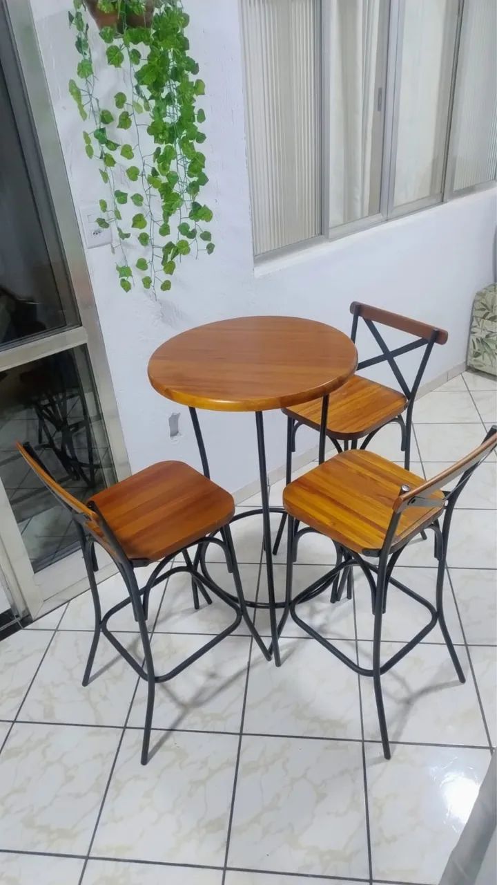 Mesa bistrô 3 cadeiras
