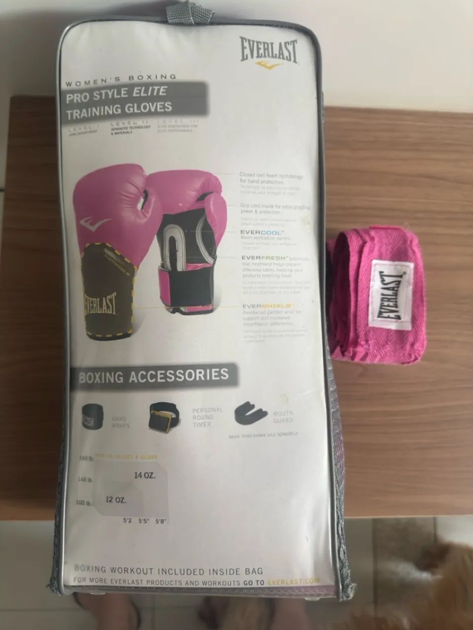 Luva everlast 14oz rosa  - Foto 2