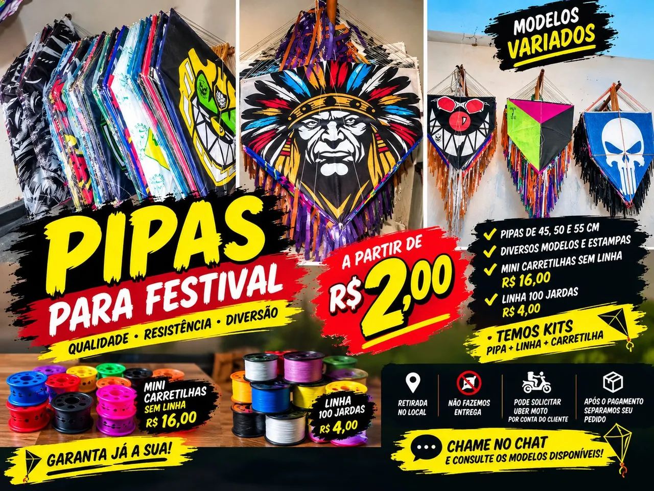 PIPAS COM CABRESTO E RABIOLA 2,00 - Foto 3