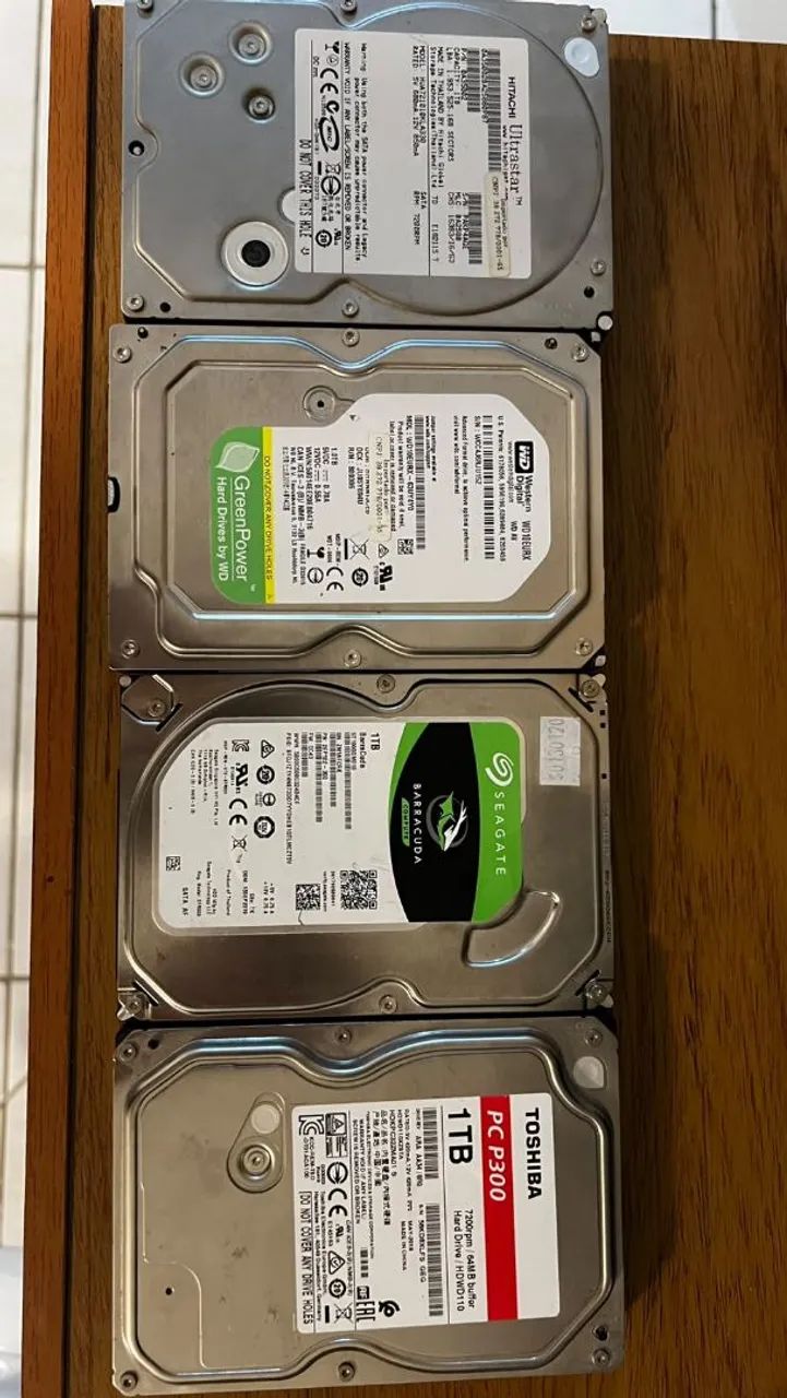 HD novos e testados 1TB 