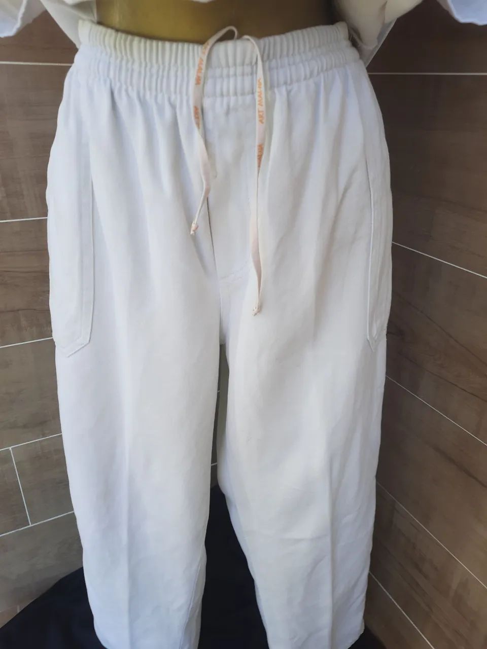 Jaleco em brim branco 100% algodão  - Foto 5