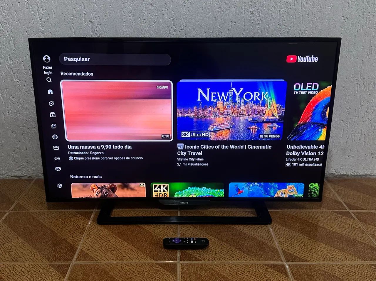 TV 49 SMART ROKU ANDROID 4K UHD NOVINHA - Foto 2