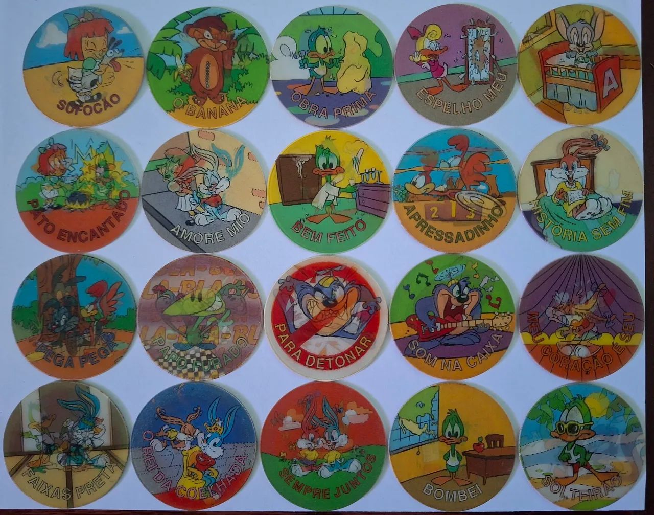 Coleção tiny toon tazos set laranja 