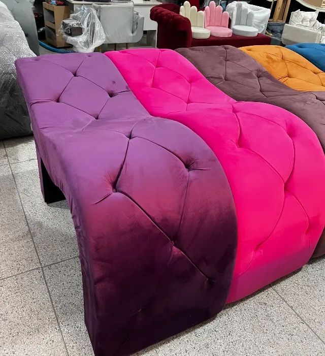 Maca Ondulada Luxo Estofada (grátis almofada e degrau na cor escolhida da maca) - Foto 2