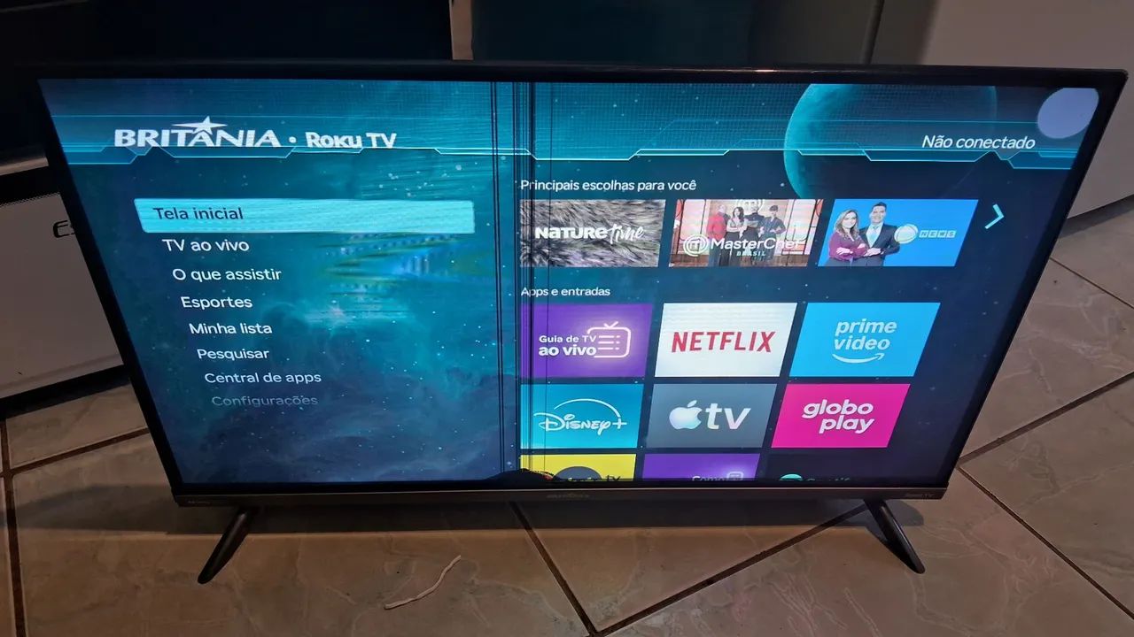 Smart tv 32 com defeito na tela
