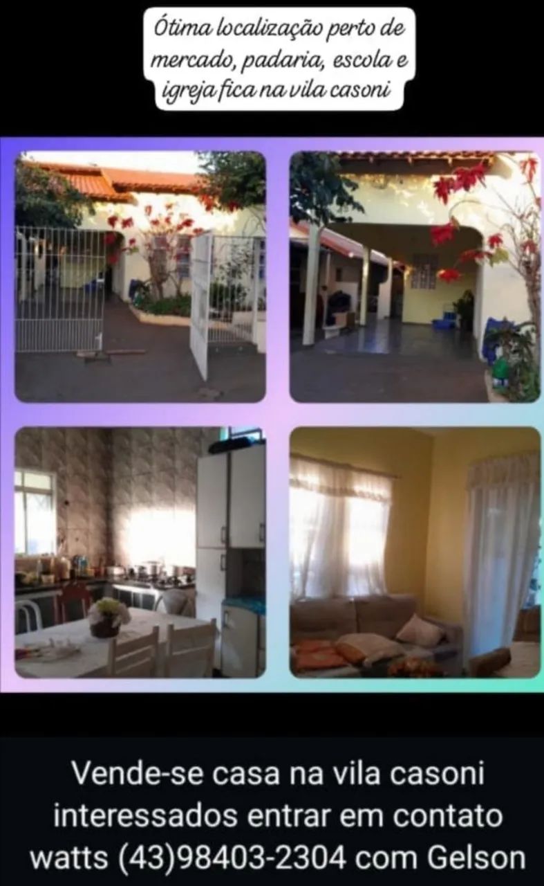 Vende-se casa vila casoni 