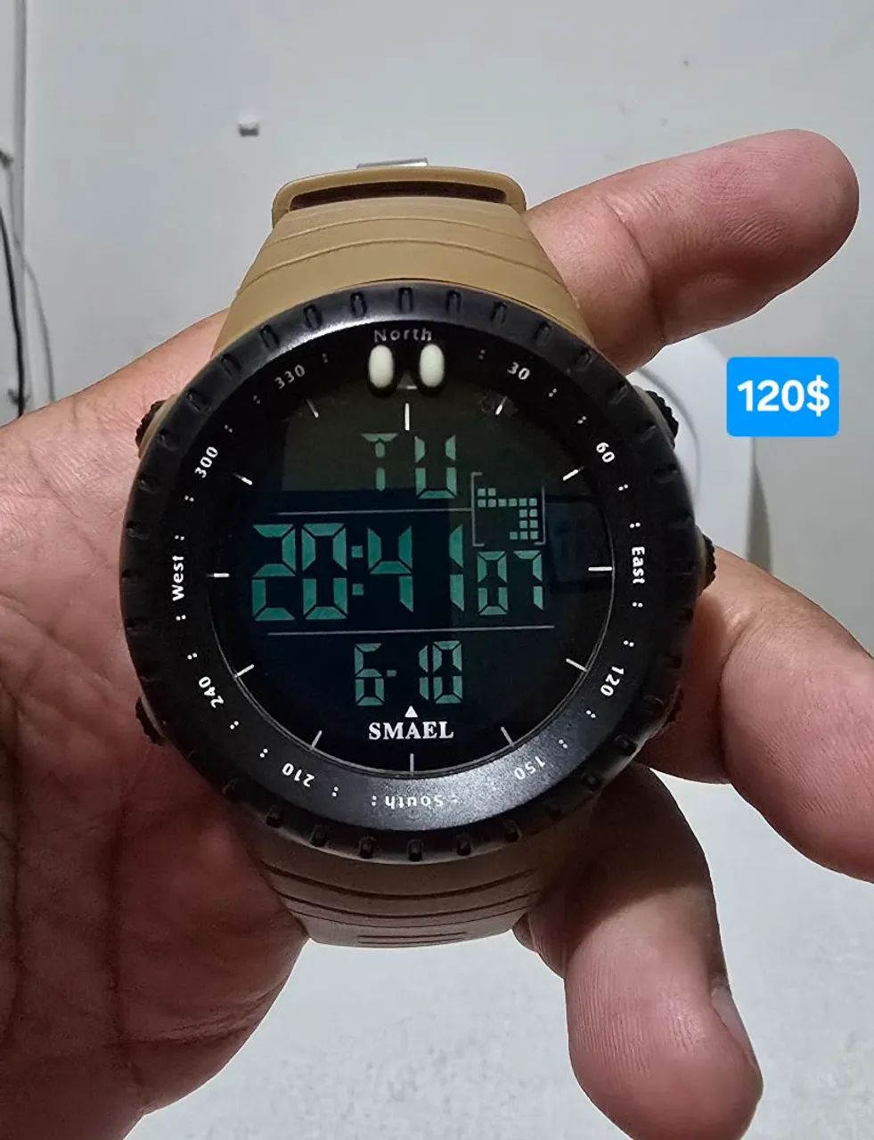 Relógio digital da SMAEL marrom original 