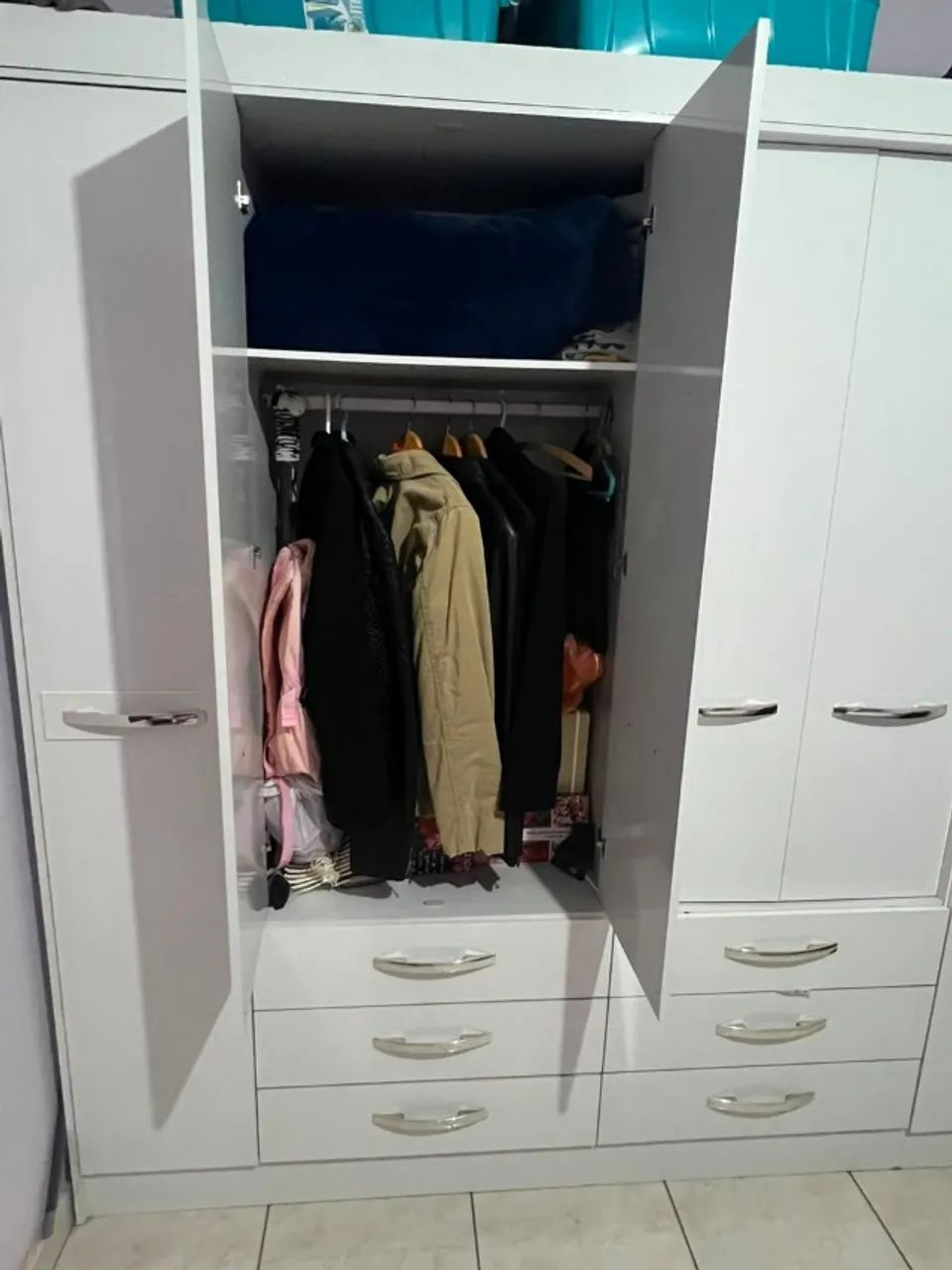 Guarda Roupas Armario Branco - Foto 3