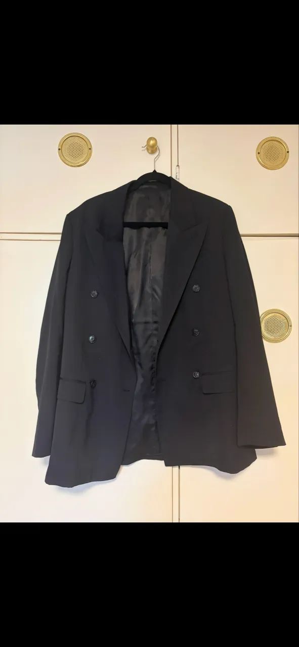Blazer transpassado preto H&M 50