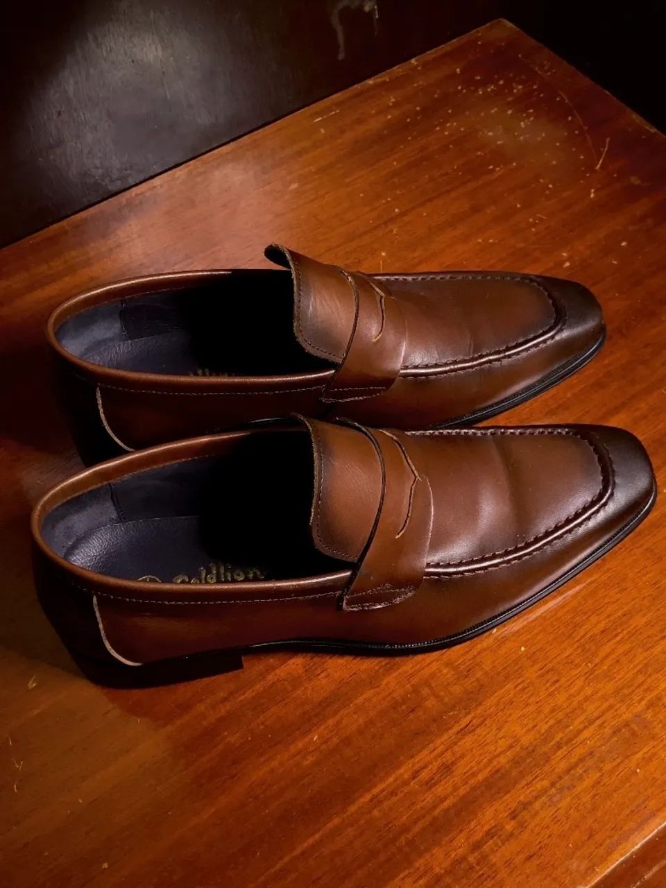Sapato Loafer Penny Masculino Social | Marrom/Preto - Foto 4