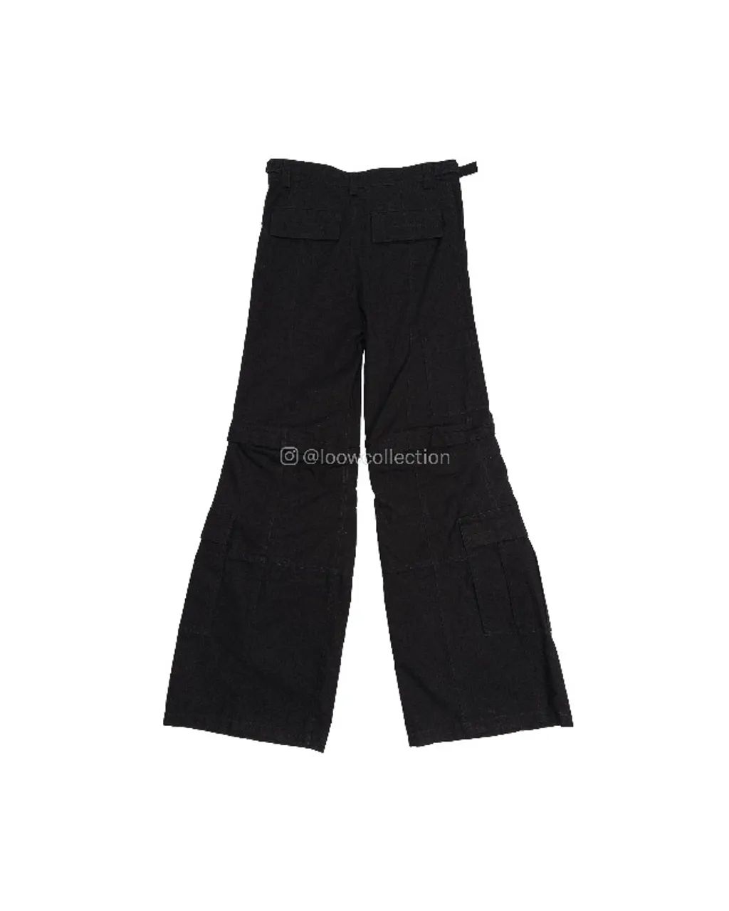 calça flared cargo balenciaga em preto  - Foto 2
