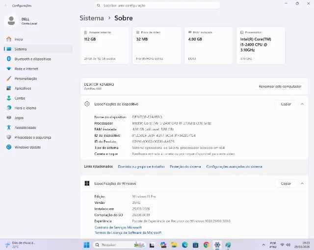 Computador DELL i5, 4Gb RAM SSD 120Gb - Foto 5