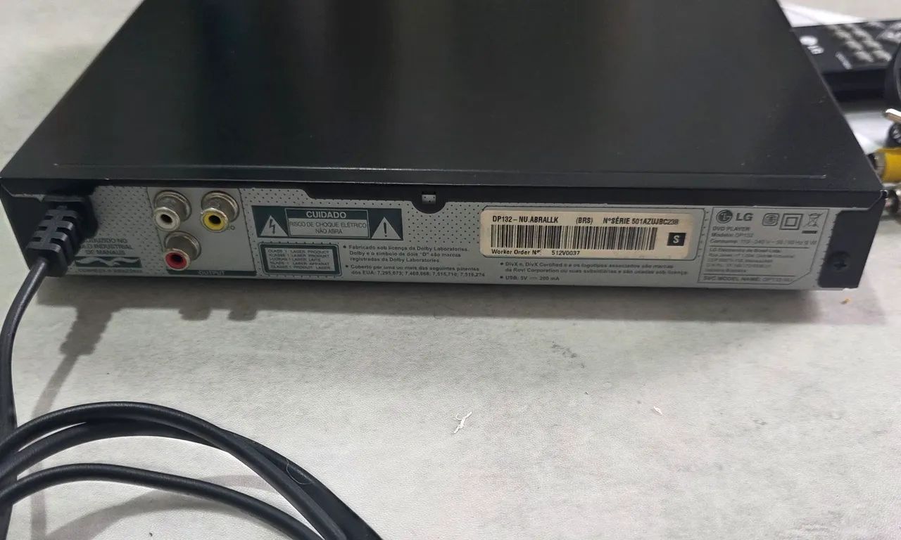 DVD Player LG DIVX DP132 - Dolby Digital + USB - Foto 5