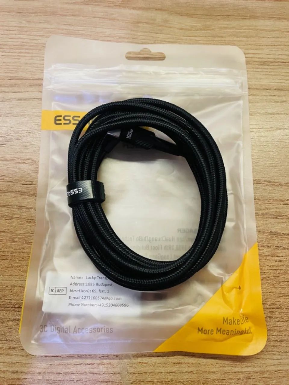 Cabo usbC essager 100W (2 metros) NOVO - Foto 2