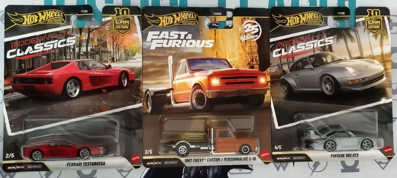 Hot Wheels Premium - Testarossa / C10 / Porsche 993