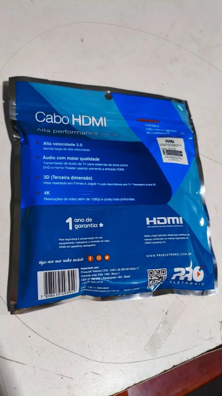 Cabo HDMI 2.0 3 Metros Pro Eletronic (CAHD-2030) - Foto 2