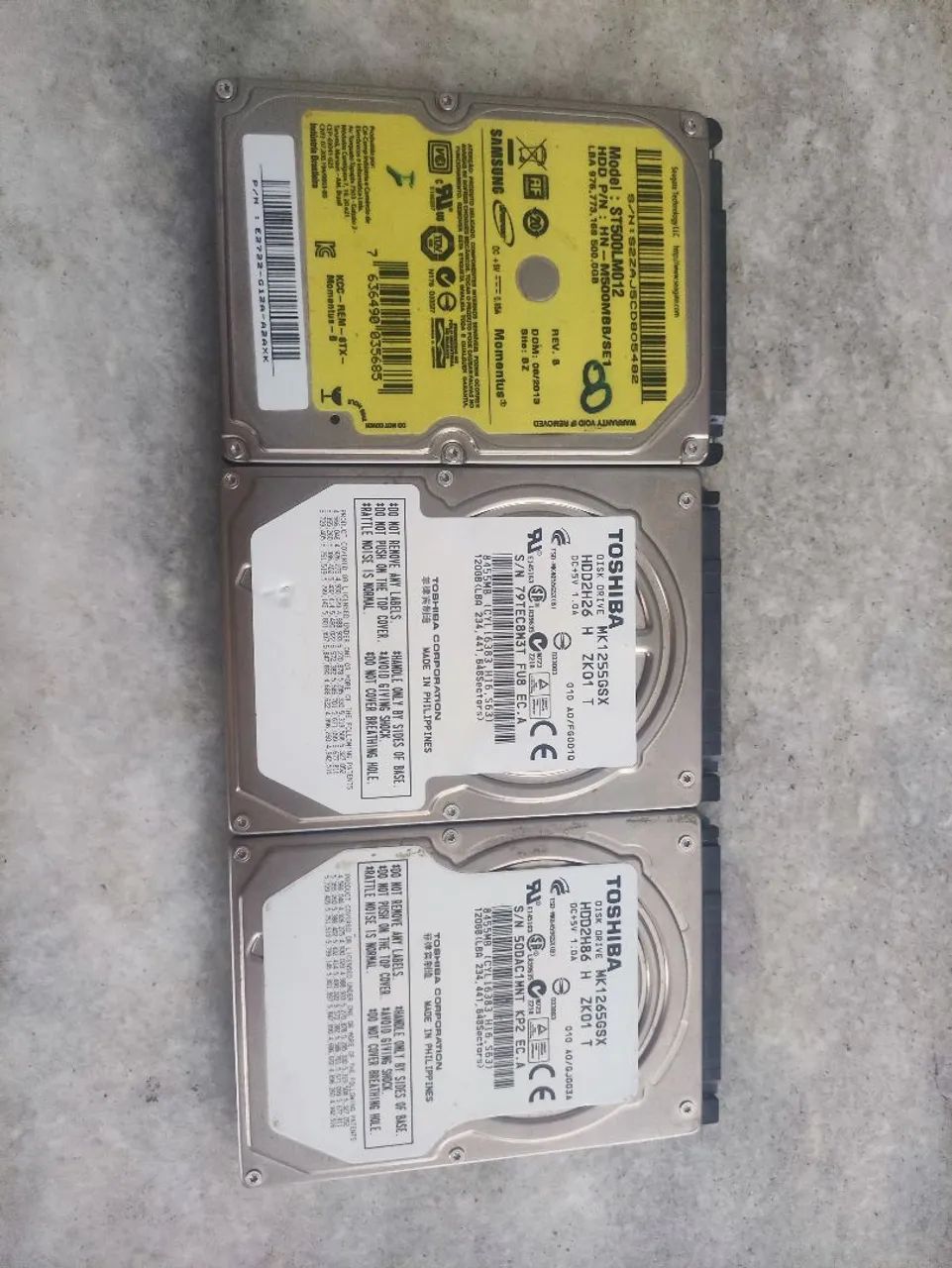 HDs de notebook 2 de 120gb e 1 de 500gb - Foto 2