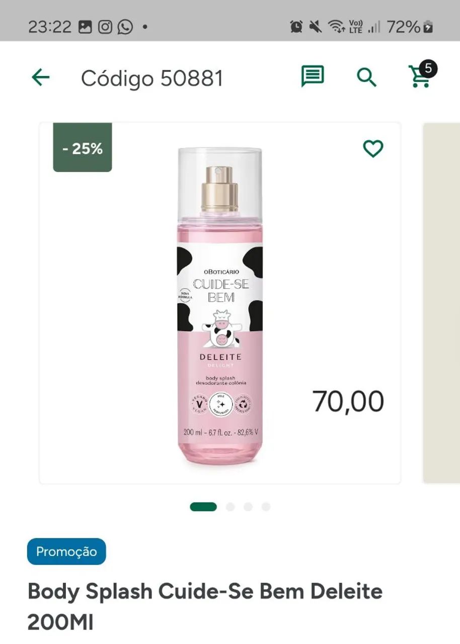 Body splash deleite