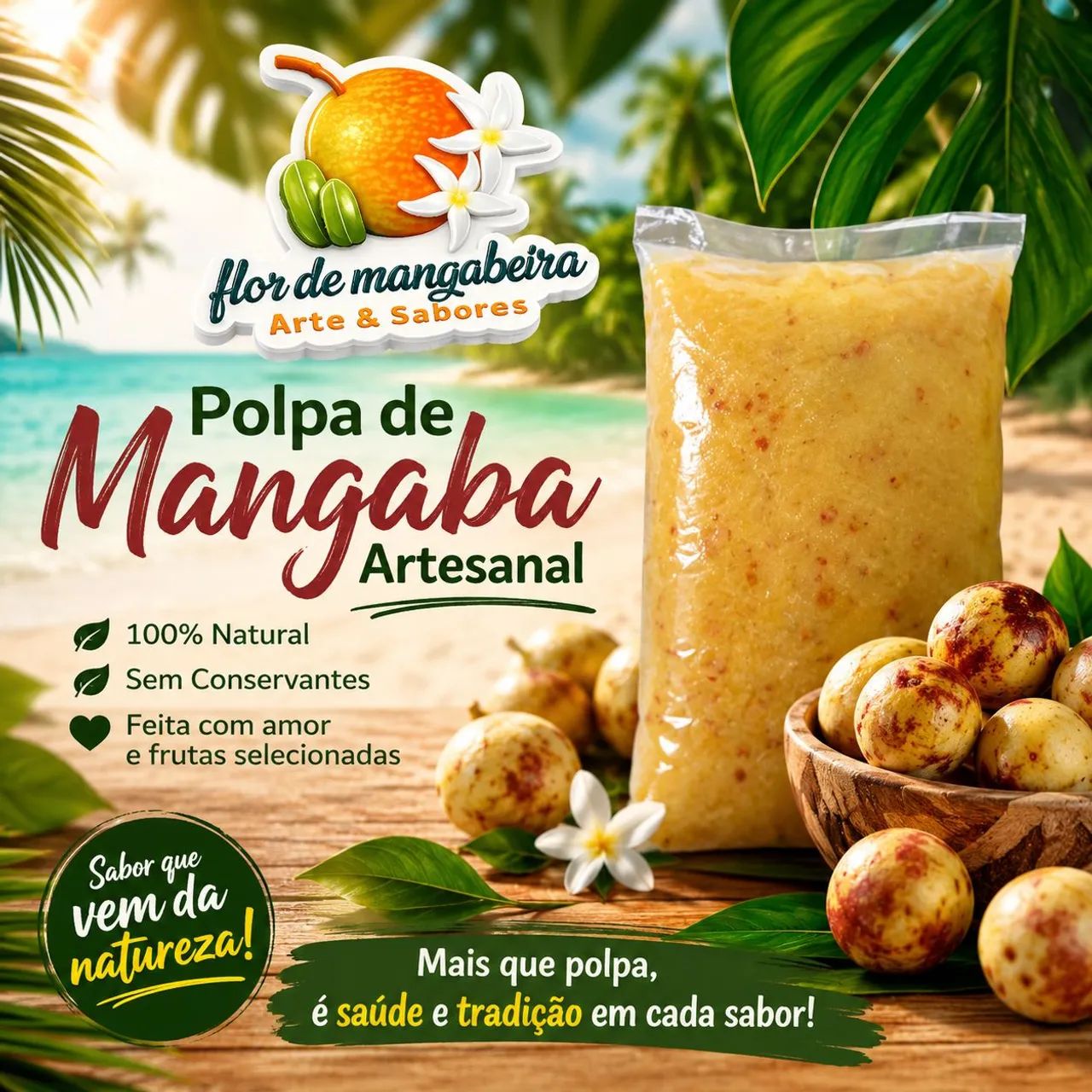 Polpa de Mangaba Artesanal 