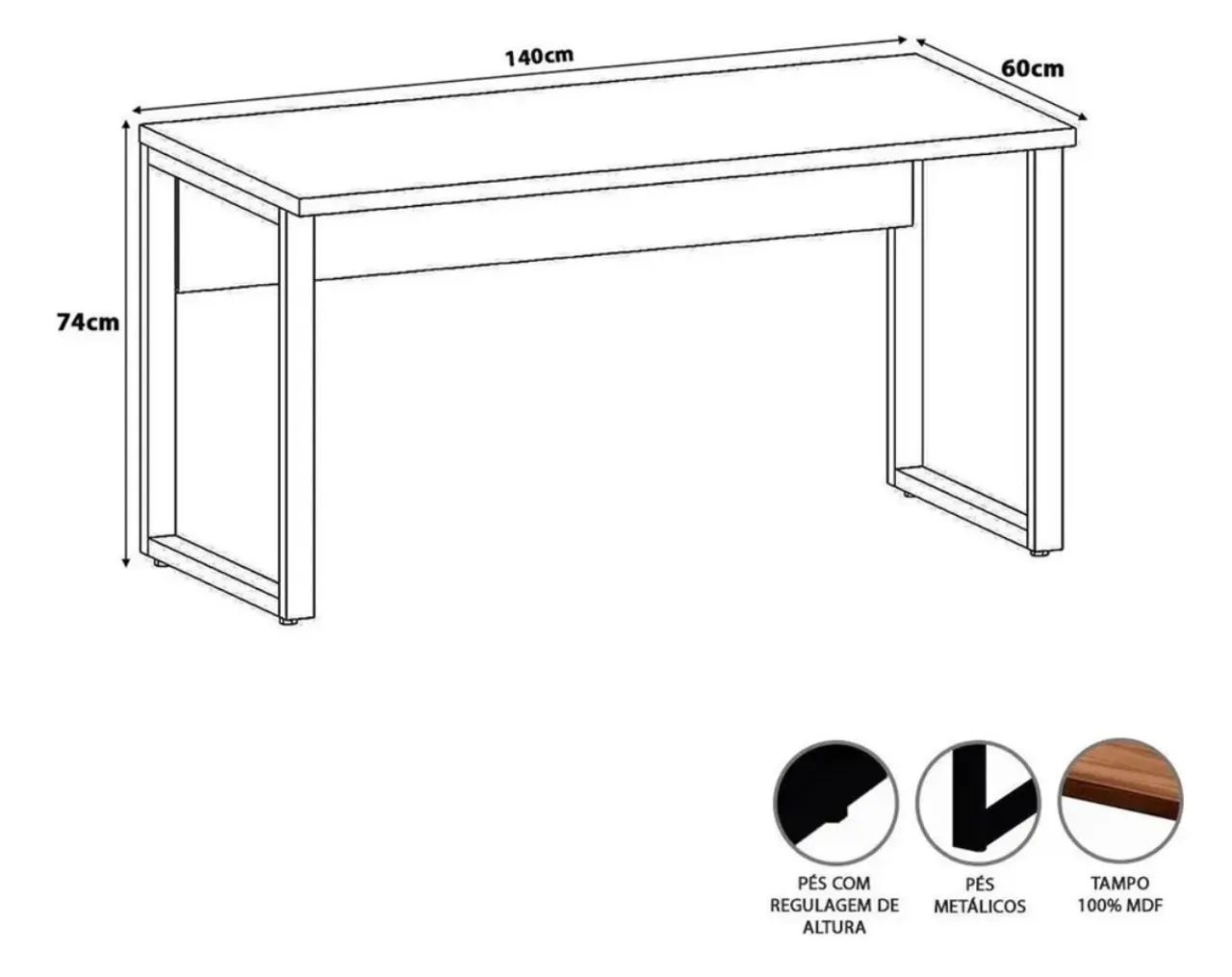 Mesa de escritório industrial  - Foto 4