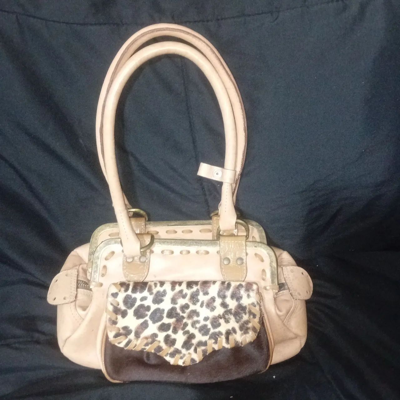 BOLSA VINTAGE DE COURO LUZ DA LUA 