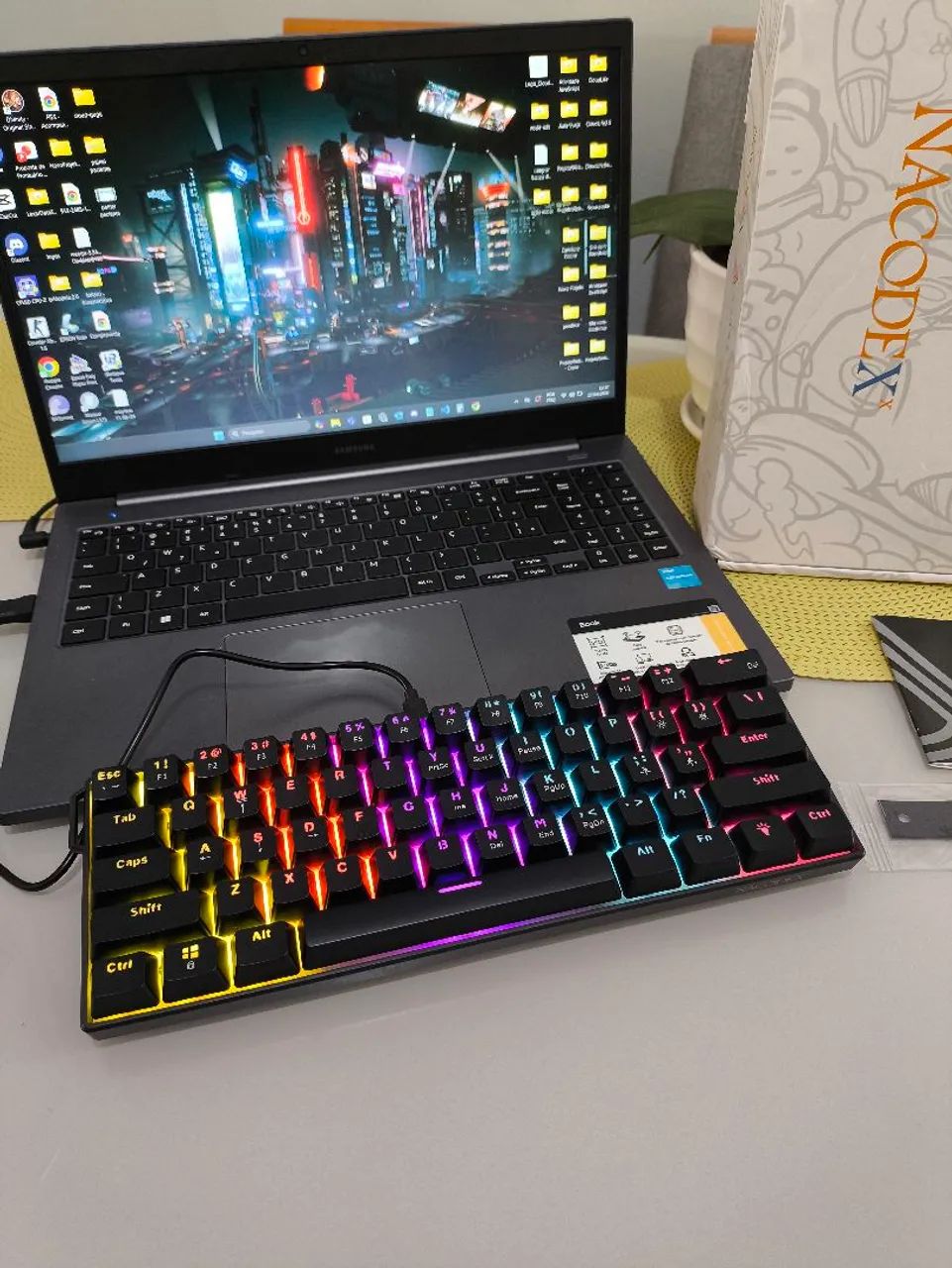 Teclado Mecânico Ajazz NK61 RGB - Layout 60% - NOVO!! - Foto 4