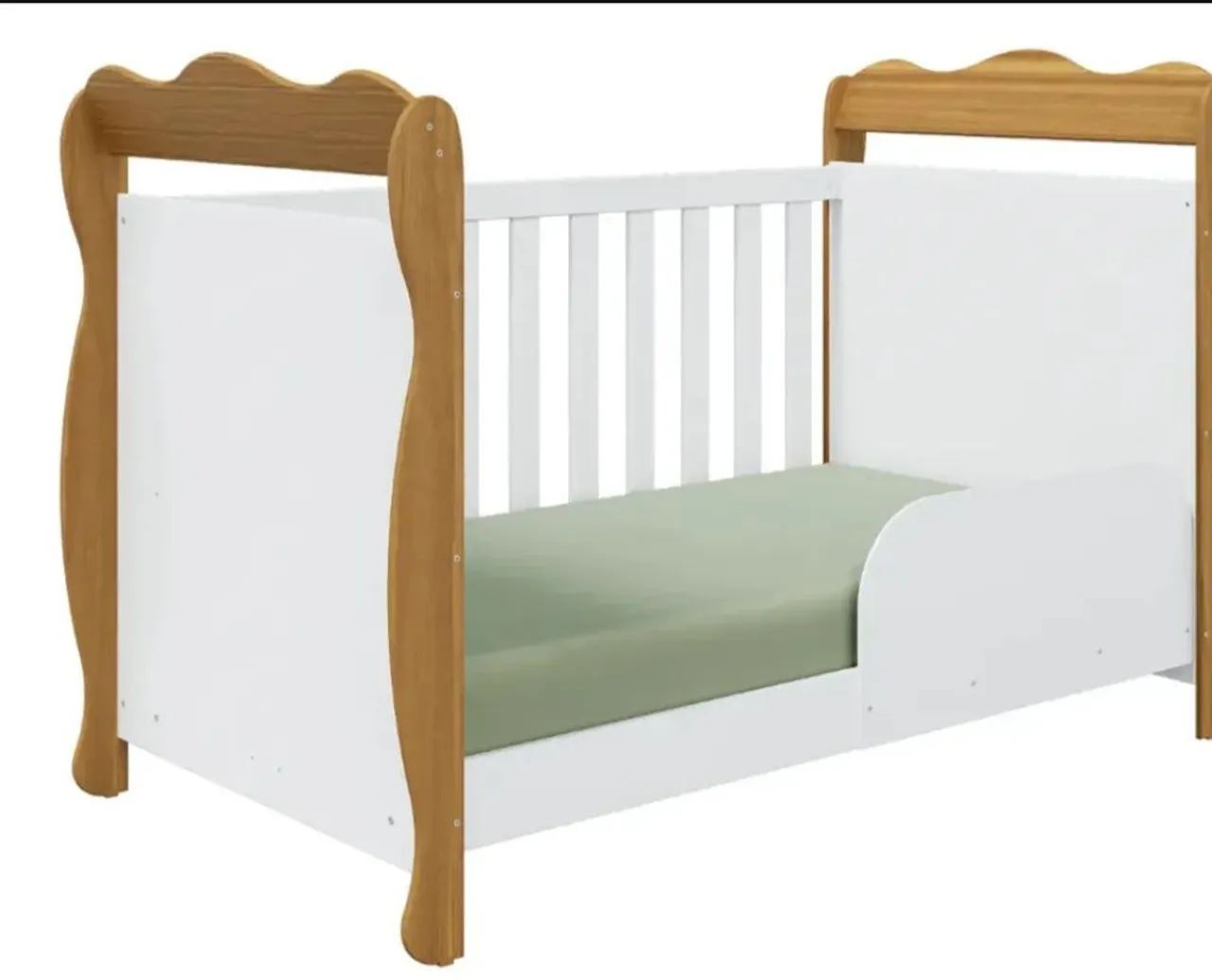 Berço Minicama Marquesa MDF Branco/Amêndoa  - Foto 2