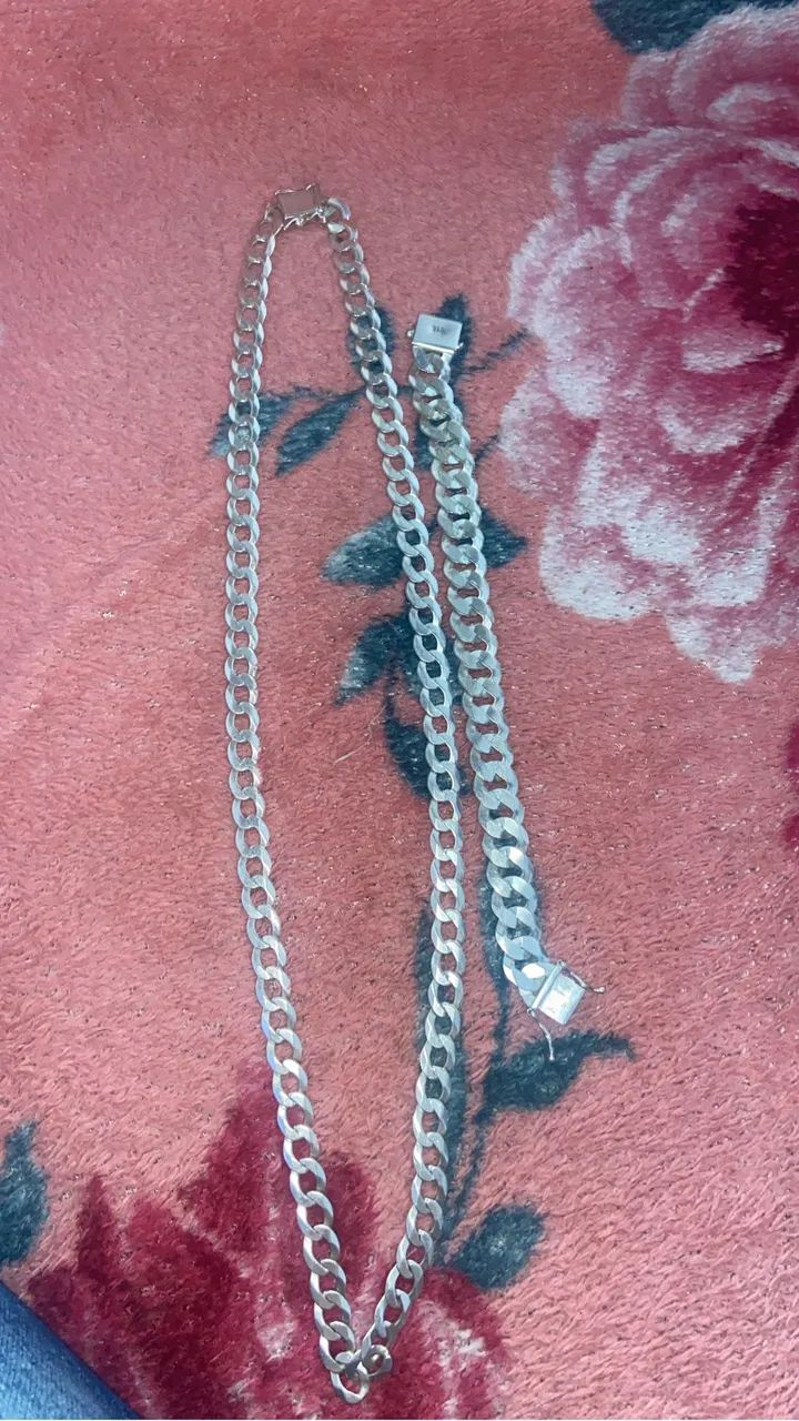 Conjunto prata 10 mm e pulseira 13 mm