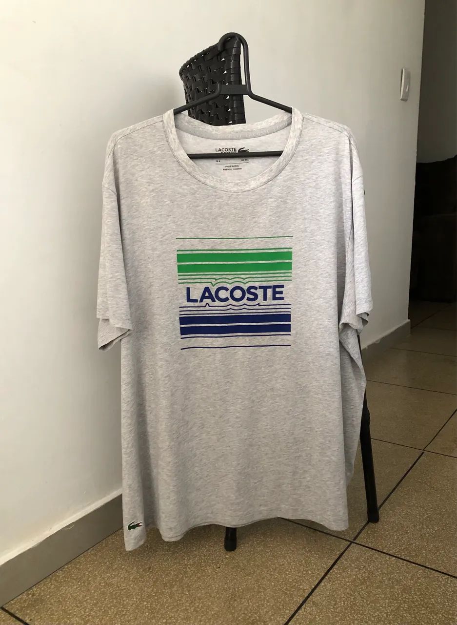 camiseta lacoste sport logo original 