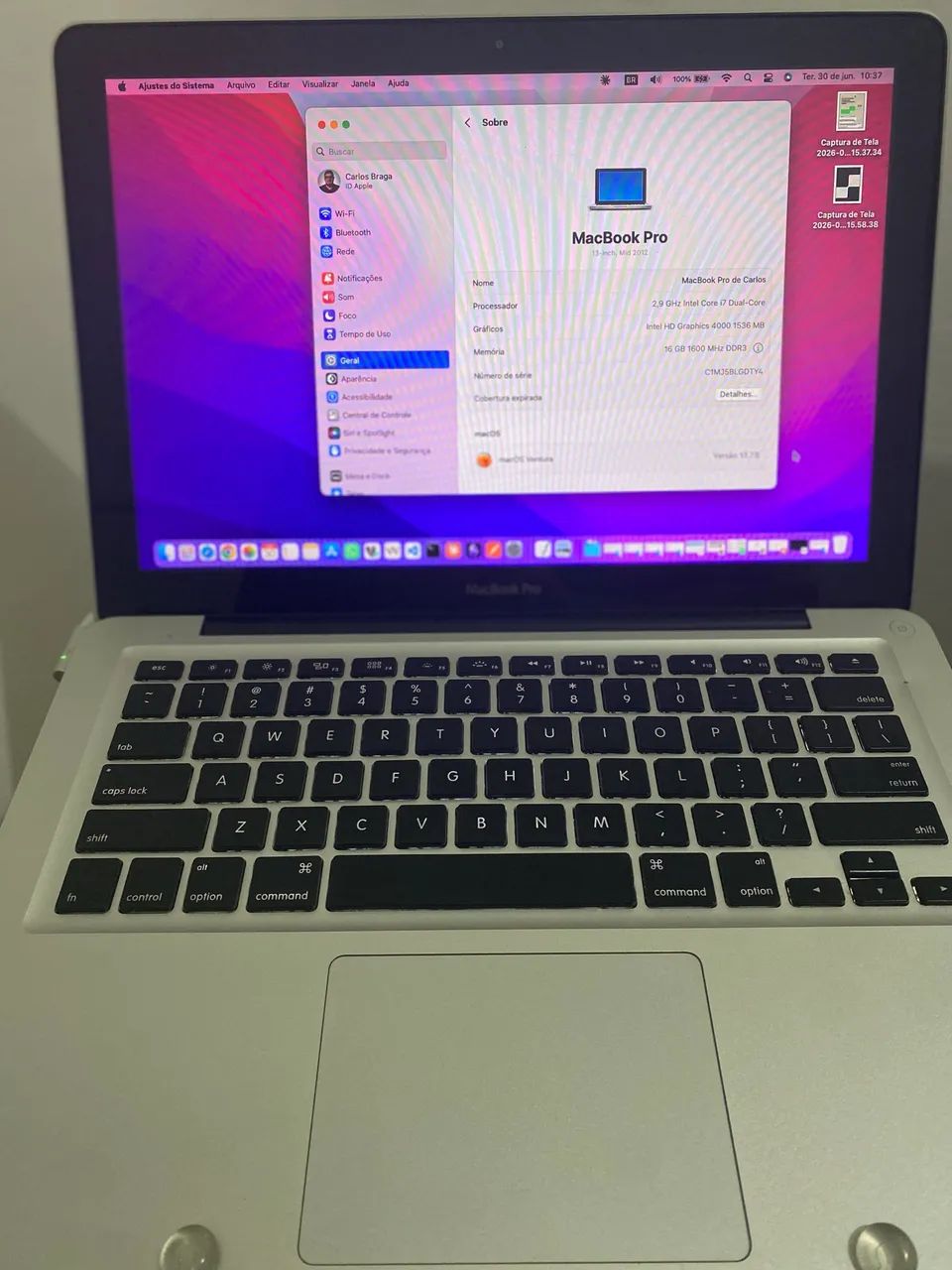 MacBook Pro 2012 13? - i7 16GB RAM 1TB SSD - Foto 4