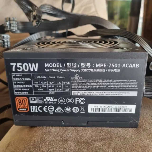 Fonte Cooler Master MWE Bronze 750W