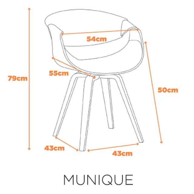Cadeira Munique com Braços (Dividimos Em Até 10x Sem Juros) - Foto 3