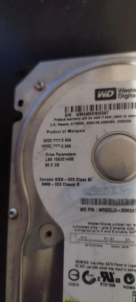 Hd Western digital 80G Sata  - Foto 2