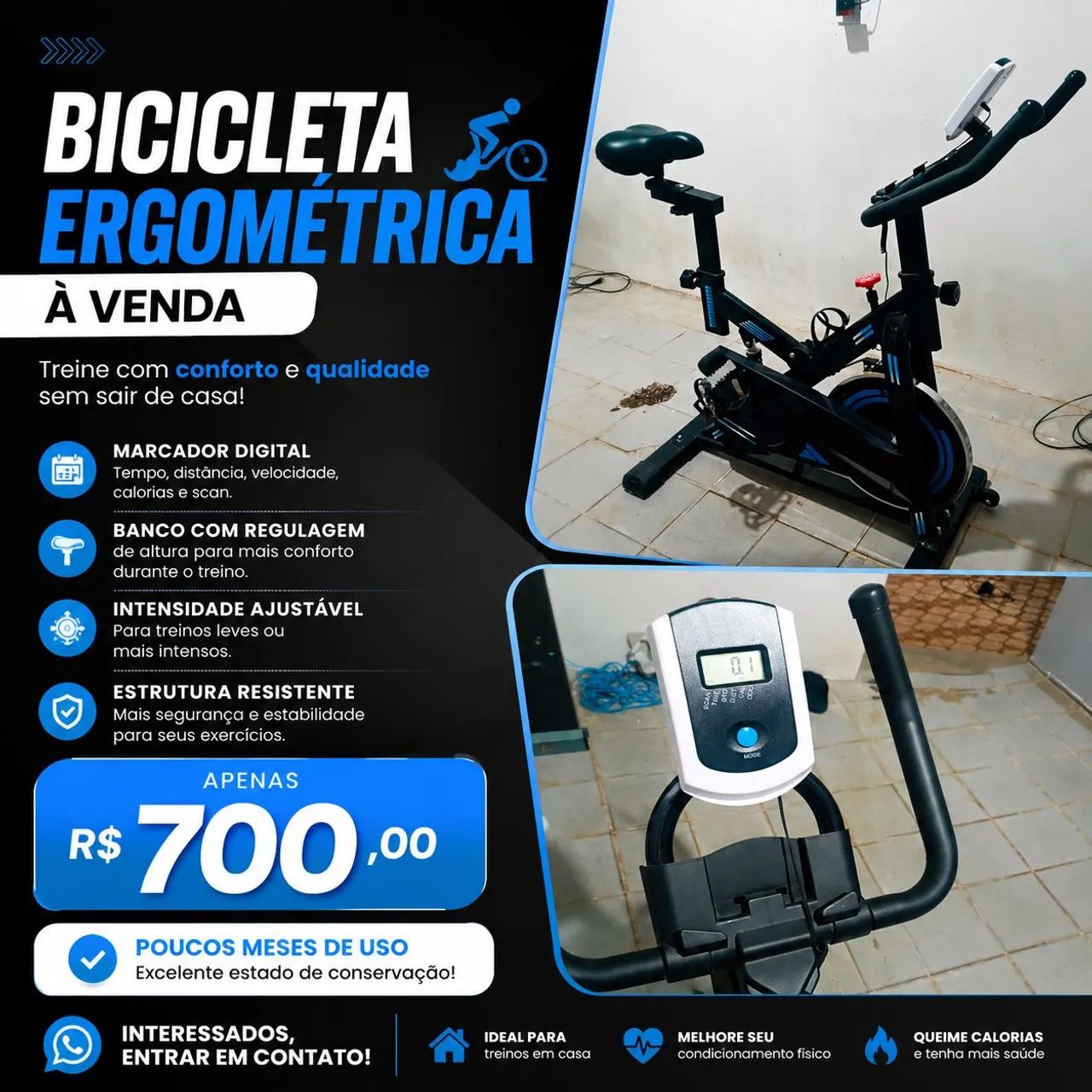 Bicicleta Ergométrica Nova