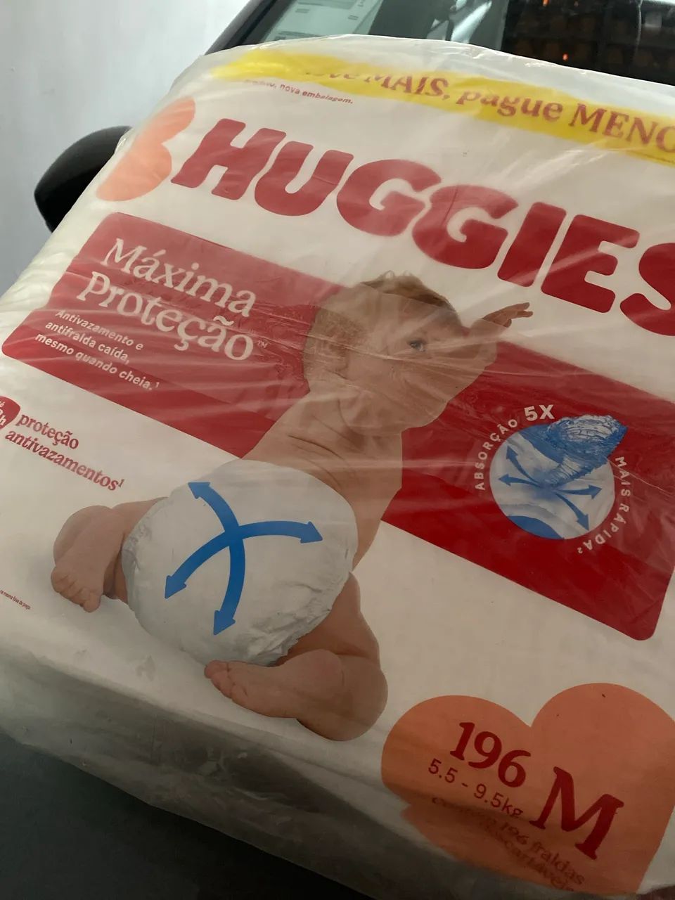 FRALDA HUGGIES M - 196 unidades - Foto 2