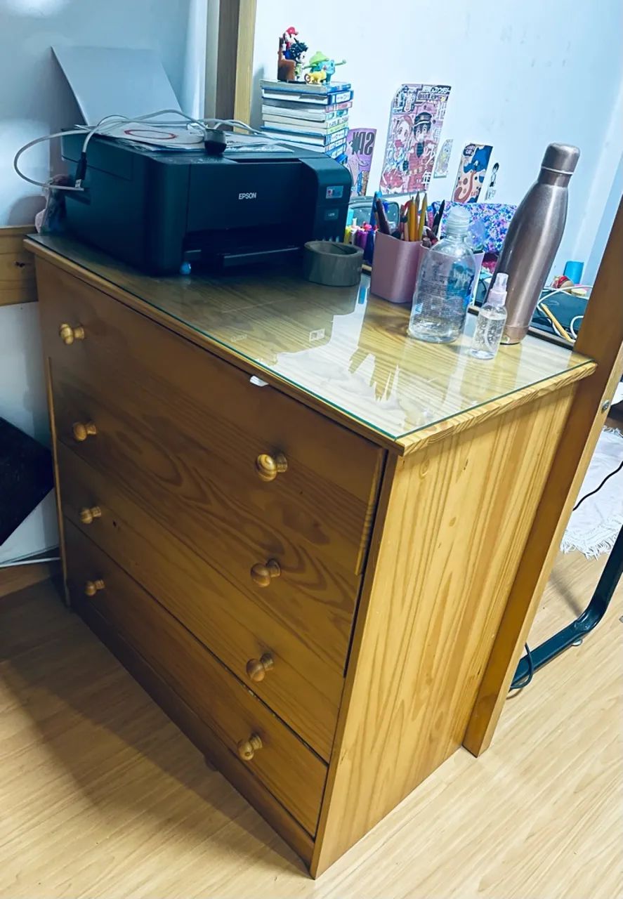 Cama infantil e cômoda com gavetas - Foto 3