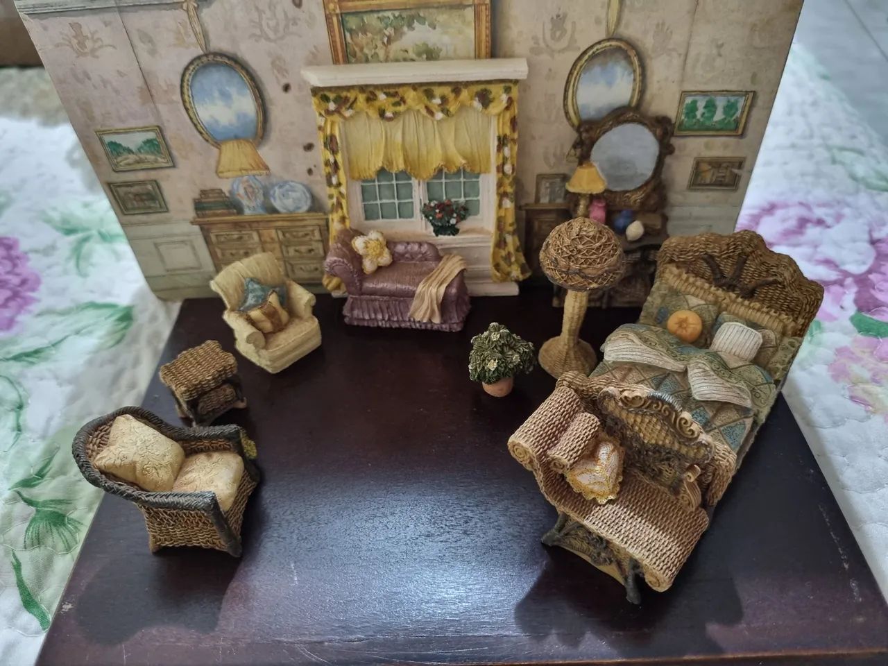 Miniatura quarto em resina Vintage - Foto 2