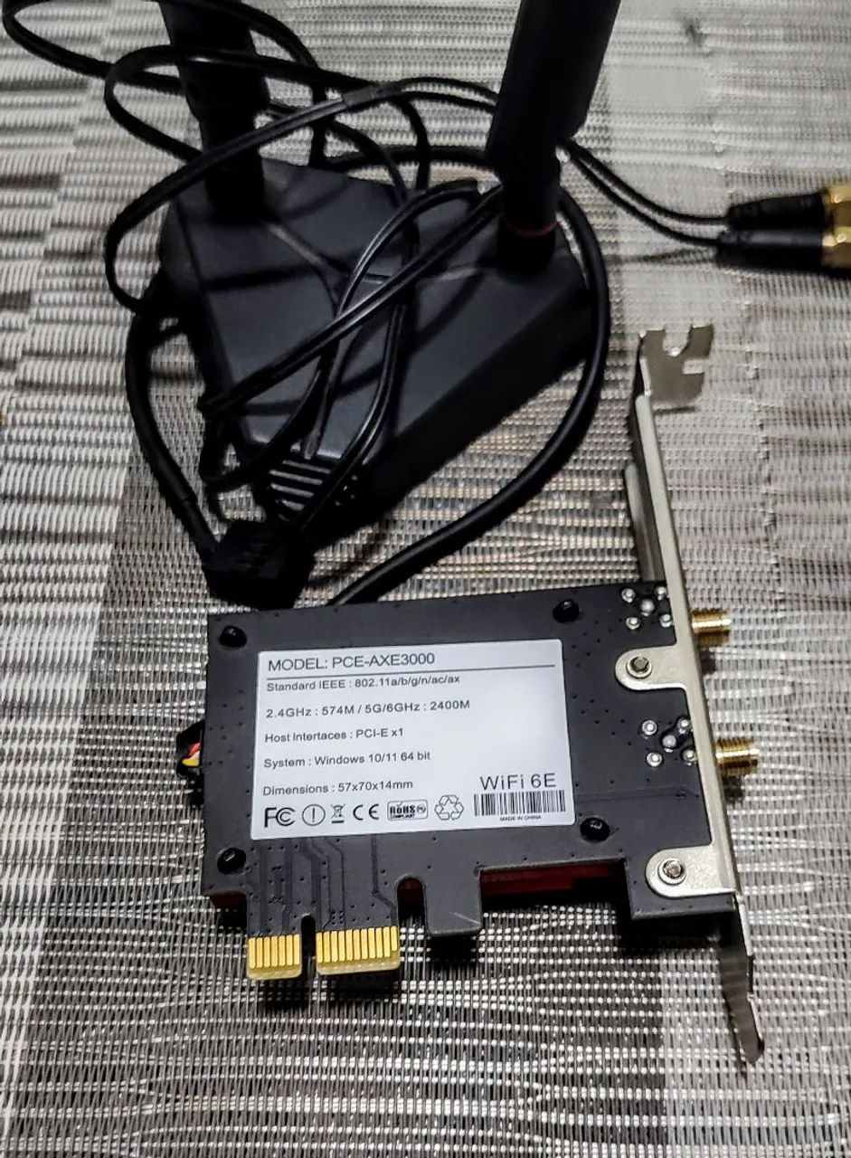 Placa wi-fi 6e pcie axe3000 fênvi 2.4 5 6ghz - Foto 3