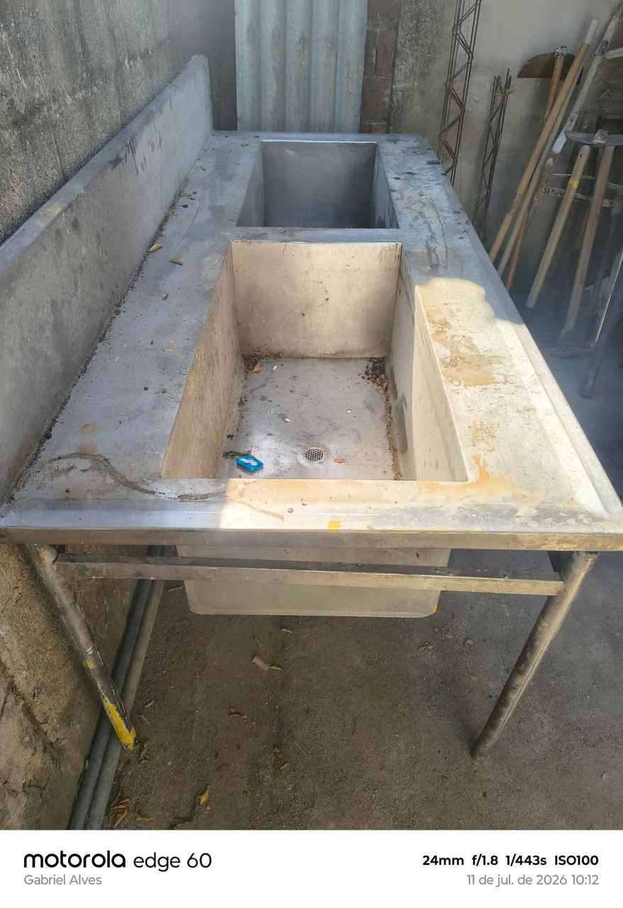 Pia de inox "bancada" - Foto 2