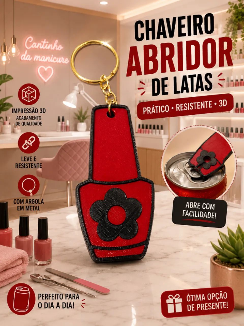 Chaveiro abridor de latas  - Foto 2