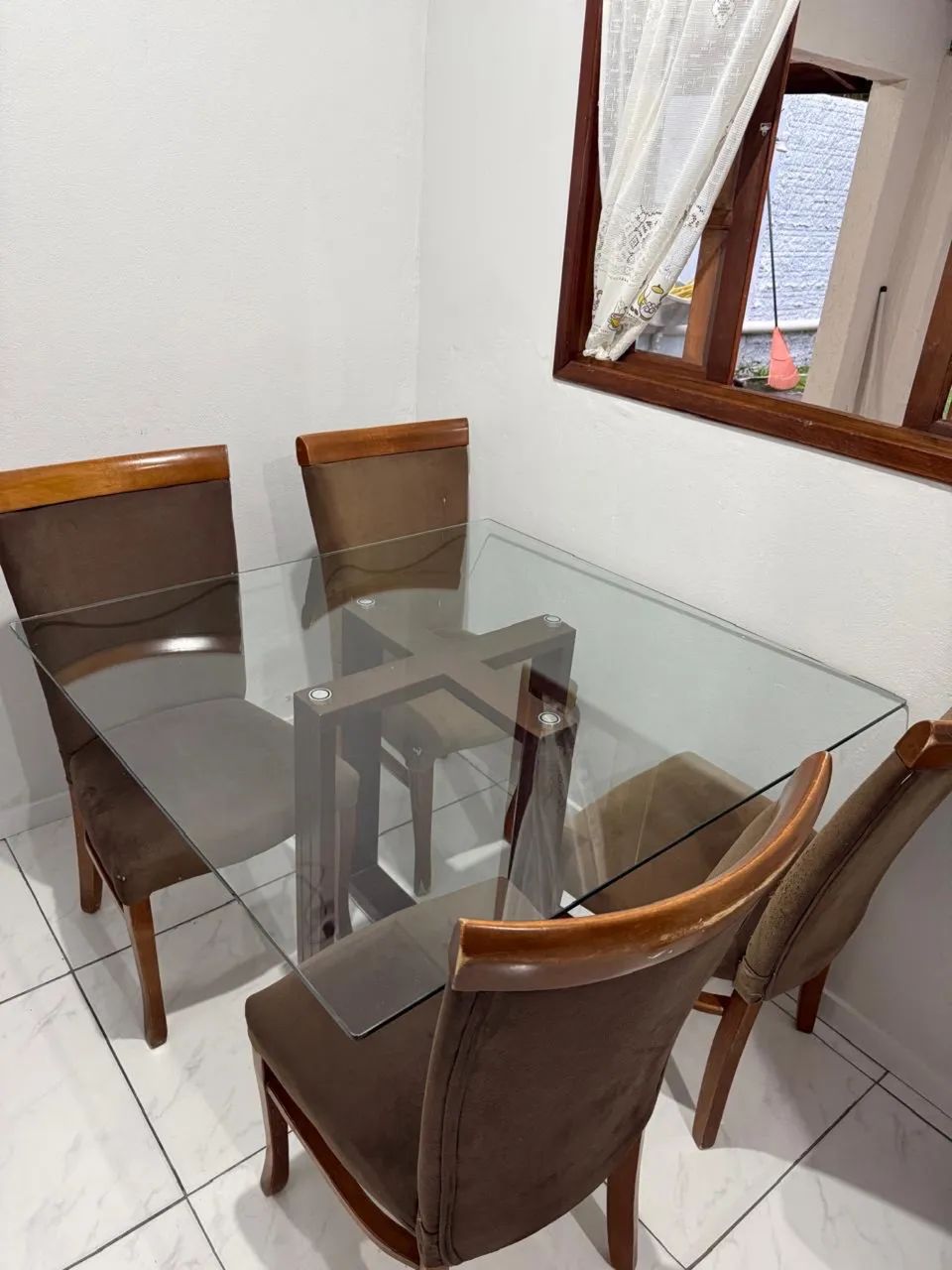 Mesa de vidro 04 cadeiras - Foto 2