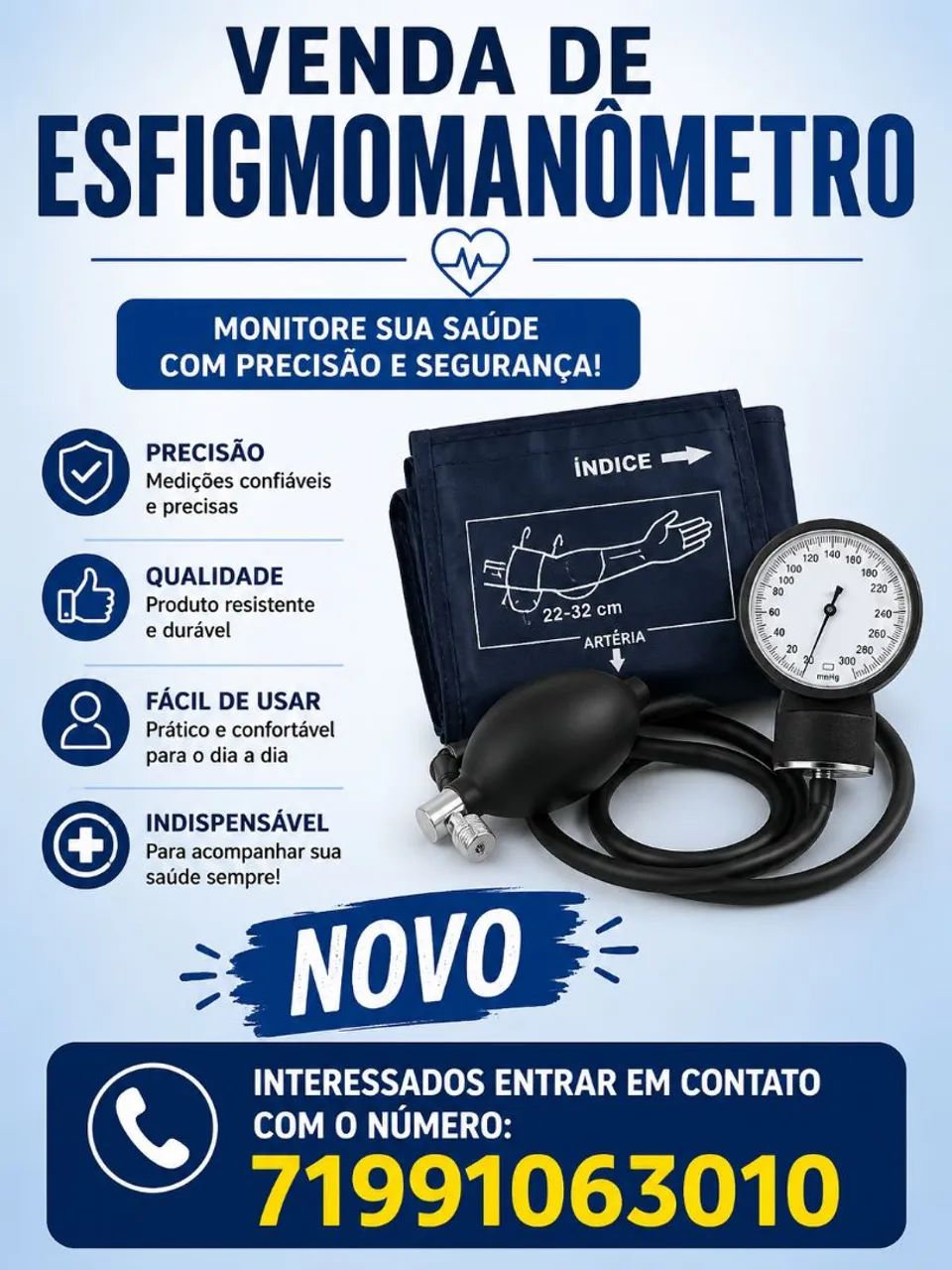 Aparelho de pressão, acompanha bolsa