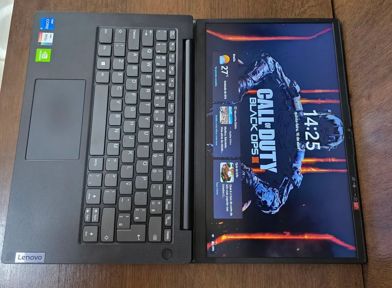 Notebook Lenovo V14 IPS, NF,Ac Cart,i5 11°+GeForceMX350,16GB,SSDNvme256GB+HD 1TB,Wi-Fi5G - Foto 4