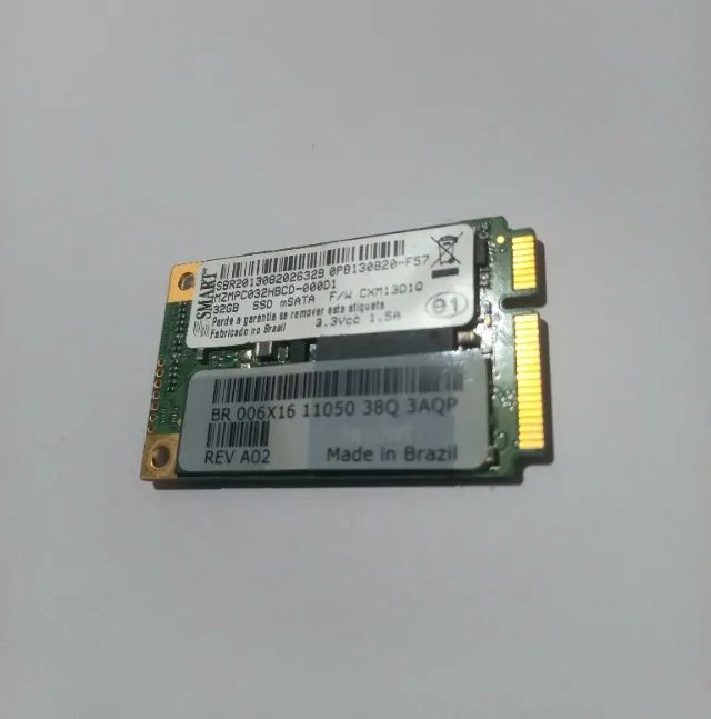 SSD mSATA Samsung 32GB SATA III 6Gb/s Testado - Foto 2