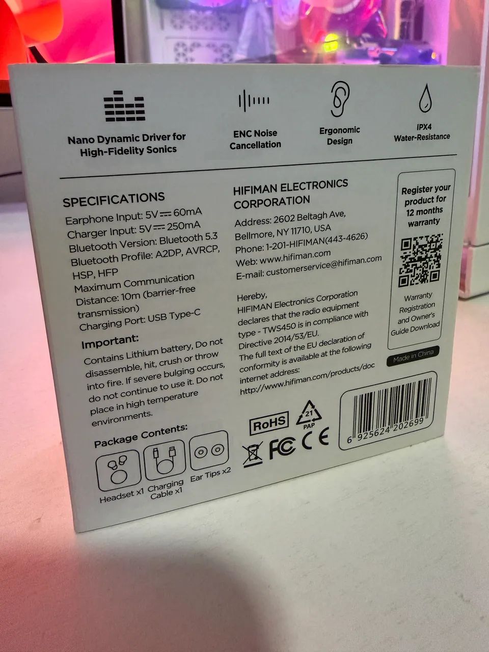 Fone Bluetooth HifiMan TWS450 - Foto 2